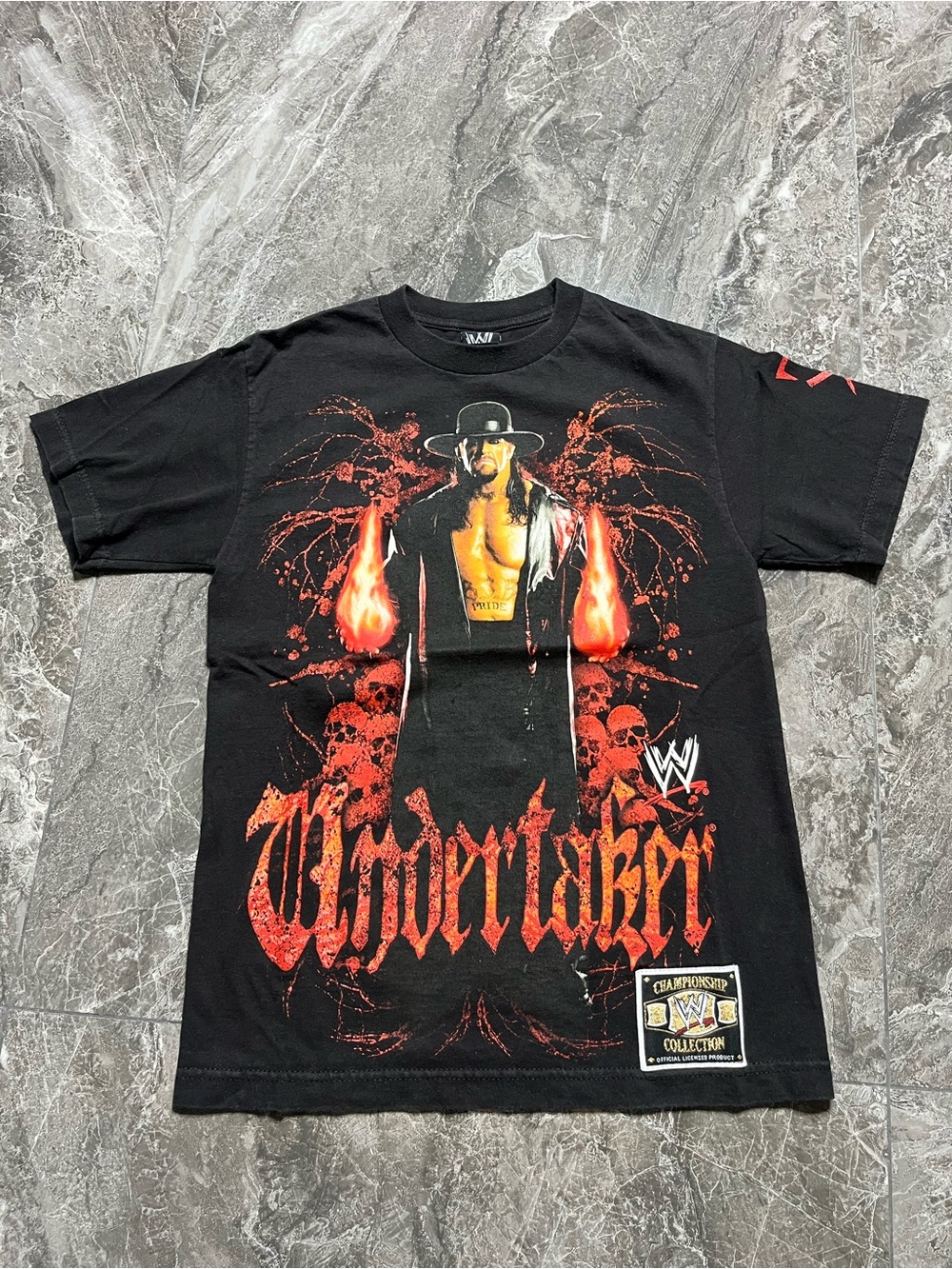 Vintage 2007 WWE Undertaker Shirt Small Fifth Sun Wrestling Tee Double Sided Y2K